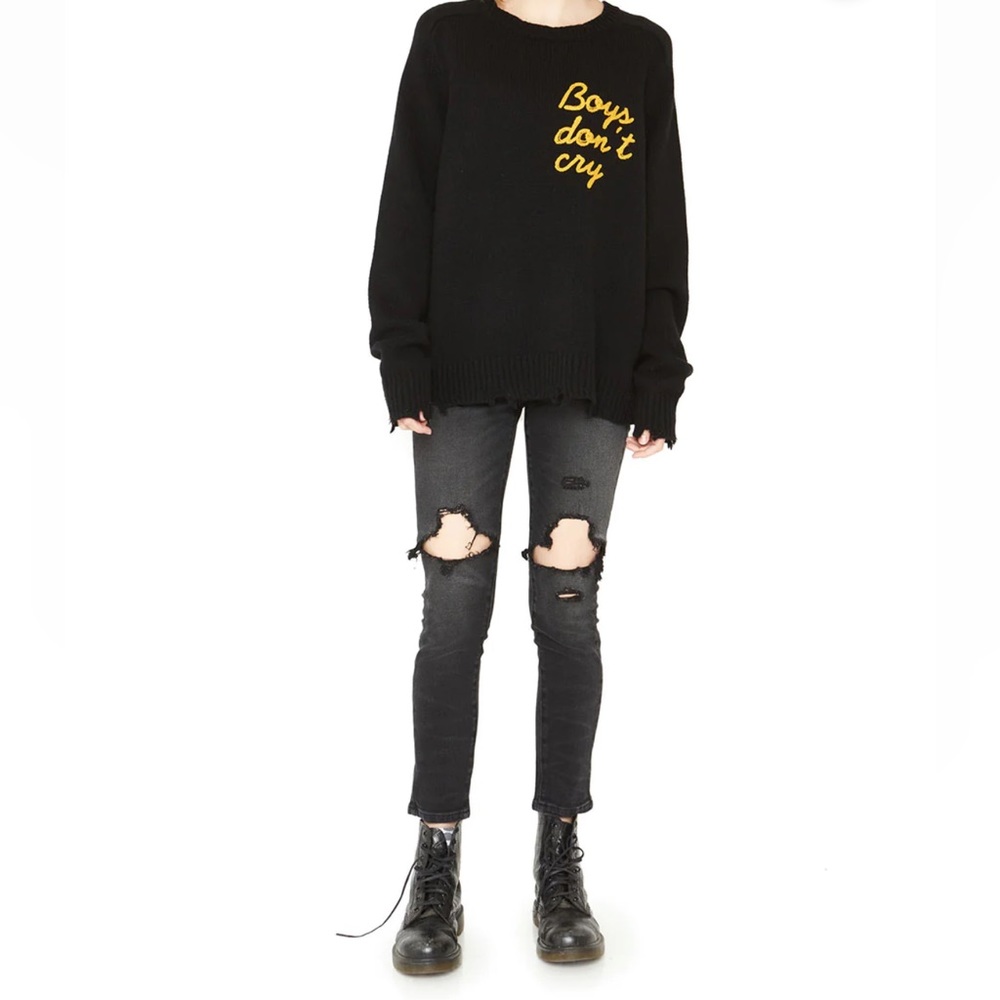 Sandrine rose x free people distressed skinny jeans